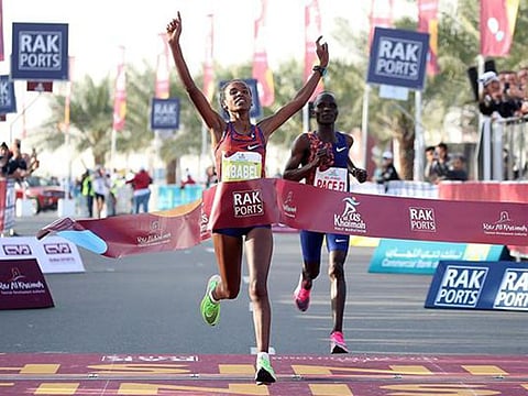 Ababel Yeshaneh wins the RAK Half-Marathon