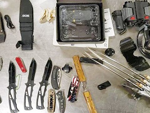 Some of the seized contraband.