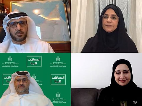 Clockwise from top left: Dr Saeed Mohammed Alghufli, Naama Al Mansoori, Maryam bin Thaniah and Tariq Hilal Lootah.