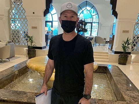 Delhi Capitals coach Ricky Ponting arrives in Dubai on Thursday.