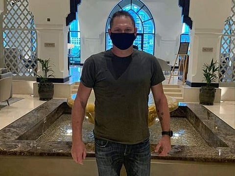 Delhi Capitals' Ryan Harris checks into Dubai