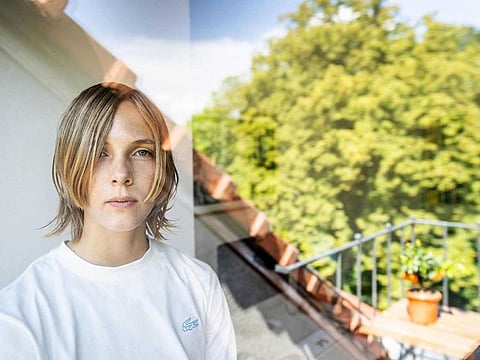 Dutch writer and poet Marieke Lucas Rijneveld poses during a photo session in Ultrecht on July 22, 2020. Marieke Lucas Rijneveld has won the International Booker Prize with the English translation of the book De avond is ongemak.