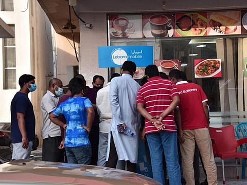 Expats outside a restaurant in the Saudi city of Al Khobar.