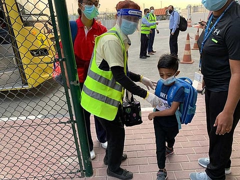 First student arrives at GEMS New Millennium school Al Khail.