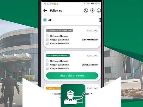 The Dubai Police app allows you to check for the criminal status on a financial case.