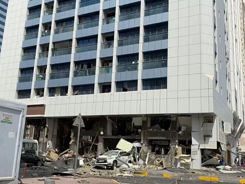 The site of the gas explosion in Abu Dhabi