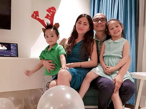 Elna and Clark celebrating their son's fourth birthday on August 29