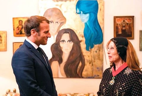 In Beirut, Macron got what he wanted - a memorable photo with the legendary Arab singer Fairuz