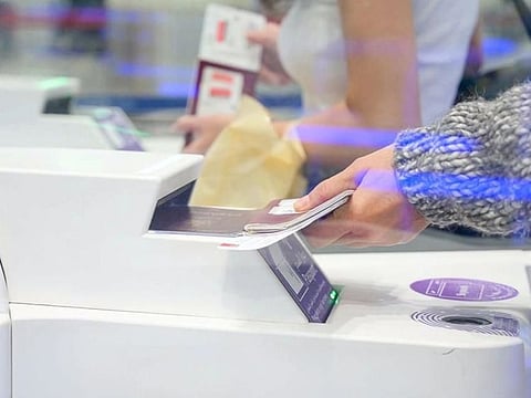 Dubai airport passengers smart gate