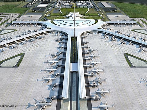 An artist's rendering of Manila's second international airport, planned in Bulacan, north of the Philippine capital. The $15-billion Bulacan Aerotropolis is being developed on reclaimed land.