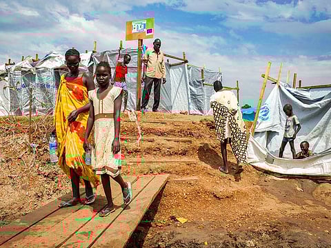 A refugee camp in Africa. The award targets local humanitarian organisations in Asia and Africa who have offered outstanding services to refugees.