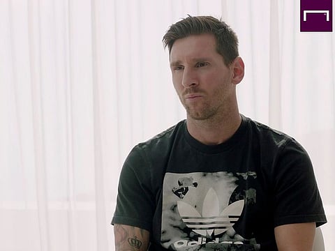 Lionel Messi during his inerview at his home in Barcelona by Goal.com