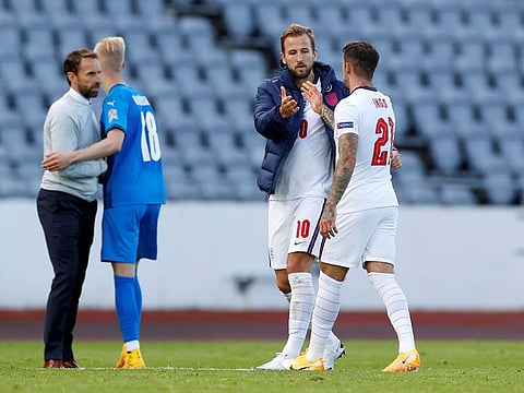 England boss Gareth Southgate at the end of the game against Iceland.