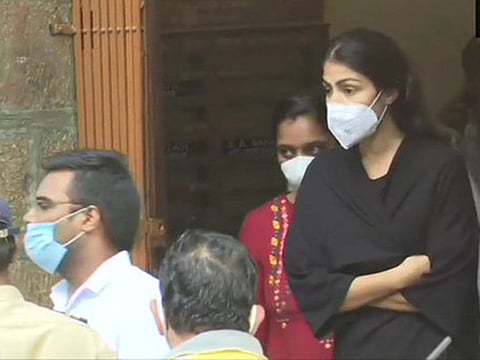 Rhea is taken for r medical examination after being arrested by Narcotics Control Bureau