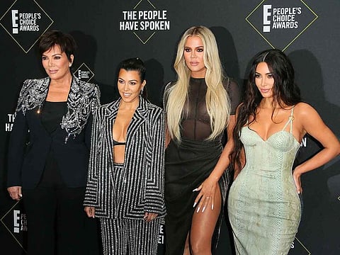 Kris Jenner with Kourtney, Khloe and Kim Kardashian.