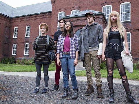Maisie Williams as Rahne Sinclair, Henry Zaga as Roberto da Costa, Blu Hunt as Danielle Moonstar, Charlie Heaton as Sam Guthrie and Anya Taylor-Joy as Illyana Rasputin in 'The New Mutants'.
