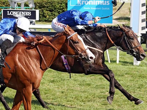 Dark Vision wins the  87th Group 2 Kronimus Oettingen Rennen at Baden-Baden in Germany