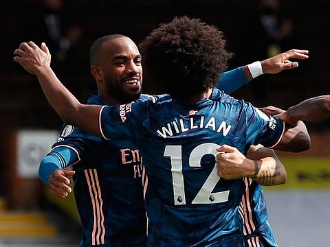 Lacazette was on the scorescheet for Arsenal against Fulham