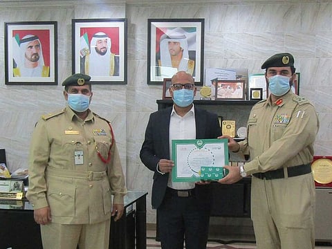 Dubai Police honours an Indian expat Retesh James Gupta for returning a bag of cash and gold.