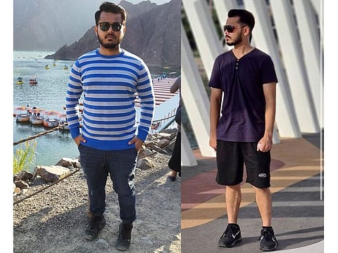 Danish Shahzad Ahmad before (left) and after