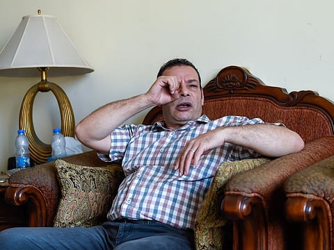 Hussein Abdelaal, who is suffering from eye disease Retinitis Pigmentosa and legally blind. He lost his teaching job three years ago and since then spent all his gratuity and savings, needs money for his children's education. Photo: Virendra Saklani/Gulf News