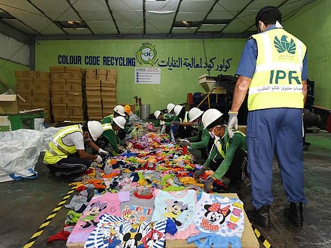 The counterfeit products were mostly luxury handbags, garments and electronics.