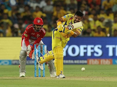 Suresh Raina of the Chennai Super Kings in action during the Indian Premier League 2018 match against the Kings XI Punjab in Pune, Maharashtra.