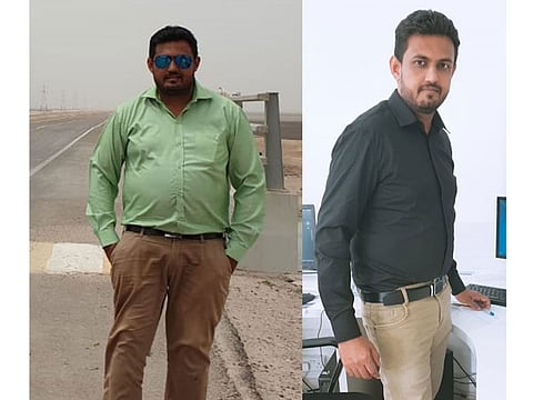 Mohammad Ateequllah before (left) and after