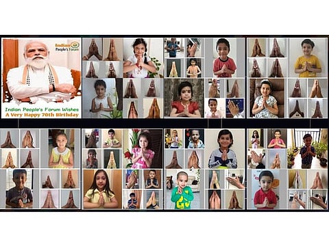 A virtual celebration with the participation of many children was among the various events organised in the UAE to mark Modi's birthday on Thursday