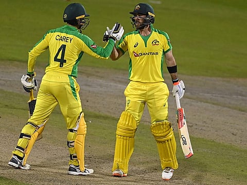 Glenn Maxwell and Alex Carey starred for Australia against England