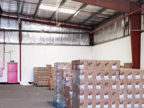 The warehouse that was shut down in Saudi Arabia.