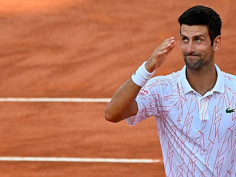 Novak Djokovic was warned for swearing at Italian Open.