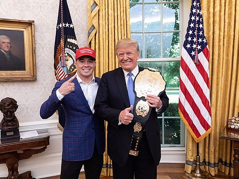 Colby Covington with US President Donald Trump