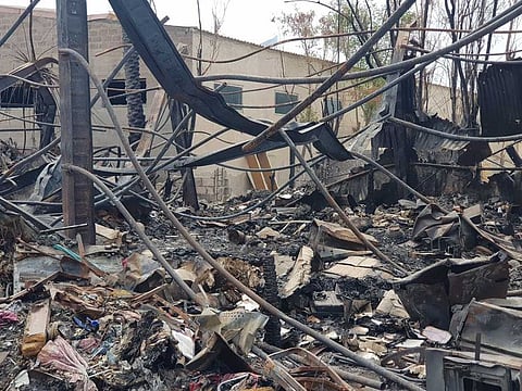 The devastating blaze tore through the warehouse of Ruby Cargo in Umm Ramool on July 6.