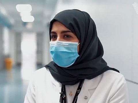 Sara Al Anizi is an ambulance driver at King Fahd Medical City in Riyadh.