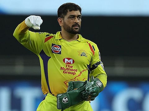 Chennai Super Kings skipper MS Dhoni scored the only six of their innings during their faltering chase against Royal Challengers Bangalore on Saturday.