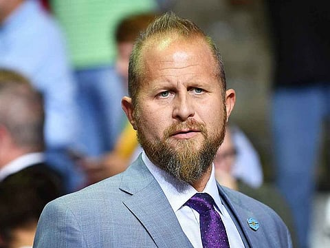 In this file photo taken on October 2, 2018 Trump 2020 campaign manager Brad Parscale is seen before the start of a rally by US President Donald Trump at Landers Center in Southaven, Mississippi.