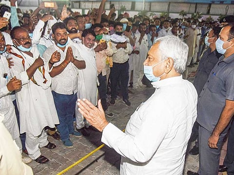 Janata Dal United chief minister Nitish Kumar.