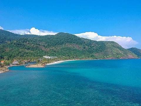 Blue water lines the coast of Koh Chang island in March 2018, Trat Province, southern Thailand. American expat Wesley Barnes, an English-language teacher in Thailand, was sued for criminal defamation by a hotel at which he stayed on the island because of derogatory reviews he posted online