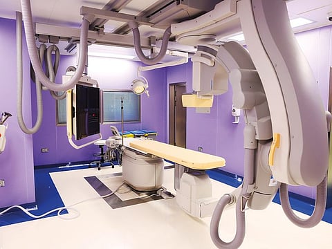 A catheterisation laboratory at Medeor Hospital, Abu Dhabi