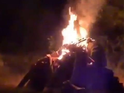 The body of Hathras rape victim was hastily cremated by police at night