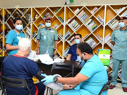 Sharjah Police celebrates the International Day for the Elderly inside the penal institution.