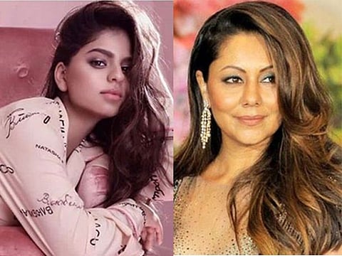 Bollywood actor Shah Rukh Khan's wife Gauri Khan (right), and daughter Suhana