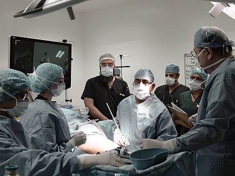 A patient being administered the Rezum therapy.