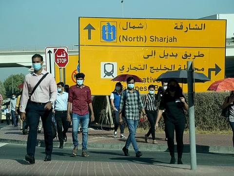 Dubai residents head to work in the morning of 23rd September, 2020. Photo Clint Egbert/Gulf News
