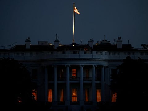 The lights are on in the White House as U.S. President Donald Trump continues to be hospitalized at the Walter Reed Hospital after testing positive for the coronavirus disease (COVID-19)