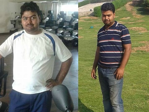 Rafaqat Ali before (left) and after