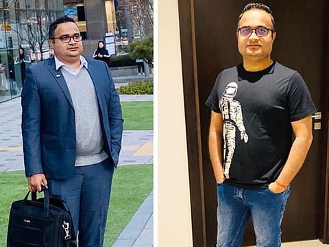 Prem before (left) and after