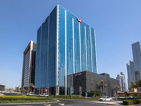HSBC Tower Dubai. Dubai Economy and HSBC have strengthened the UAE KYC (Know Your Customer) Blockchain Consortium with HSBC becoming the fourth founding member to go live on the platform.