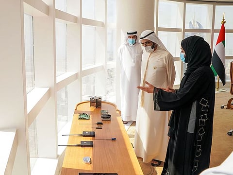 Sheikh Mohammed takes a look at some of the products by Marshal Intech.